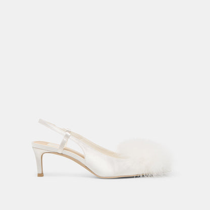 Kamy True White Satin Heels Dolce Vita