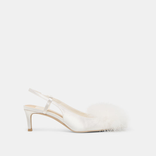 Kamy True White Satin Heels Dolce Vita