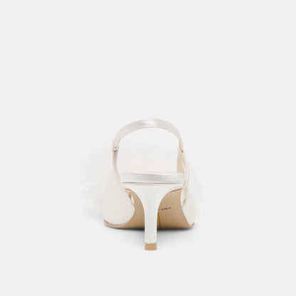 Kamy True White Satin Heels Dolce Vita