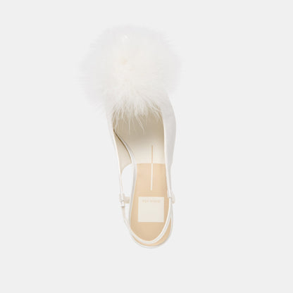 Kamy True White Satin Heels Dolce Vita