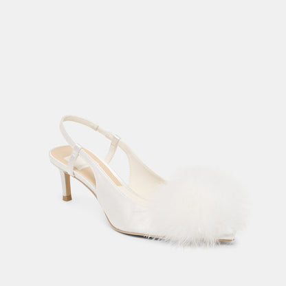 Kamy True White Satin Heels Dolce Vita