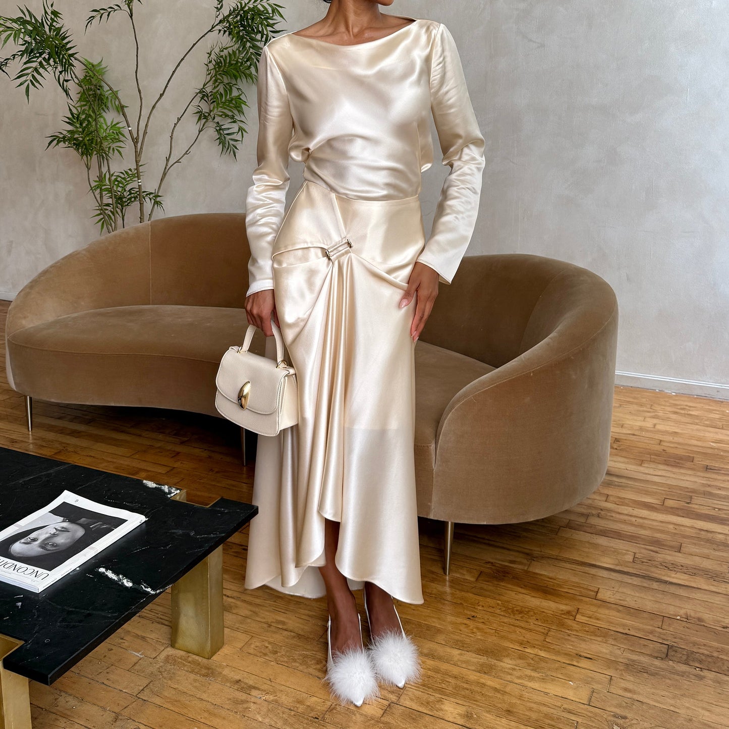 Kamy True White Satin Heels Dolce Vita