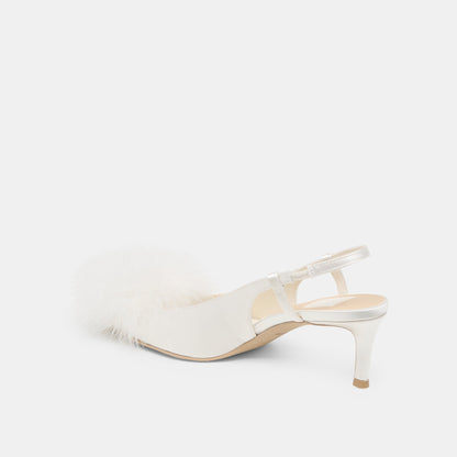 Kamy True White Satin Heels Dolce Vita