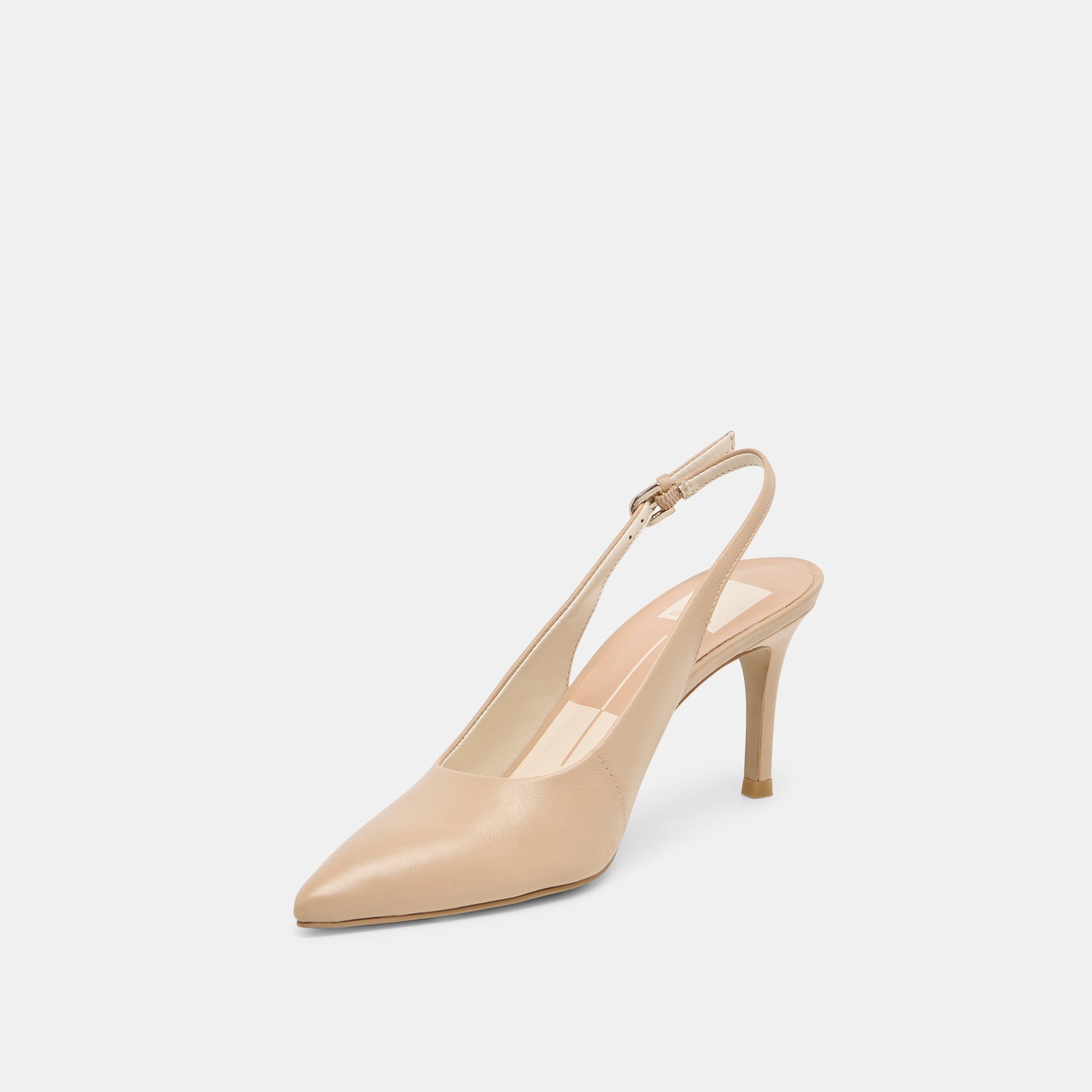 Elasi Beige Crinkle Patent Heels Dolce Vita
