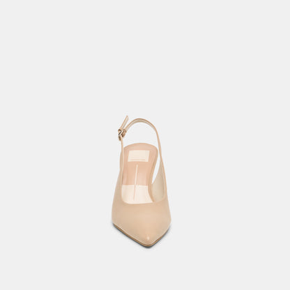 Elasi Beige Crinkle Patent Heels Dolce Vita