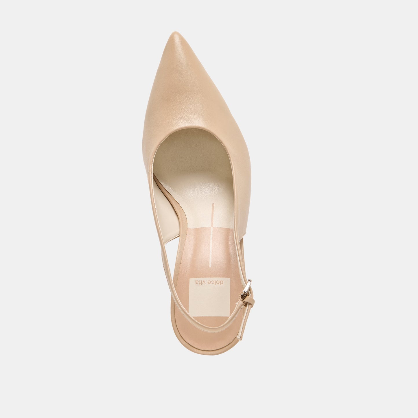 Elasi Beige Crinkle Patent Heels Dolce Vita