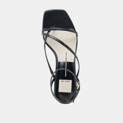 KARLOS SANDALS BLACK LEATHER Dolce Vita