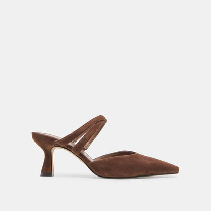 Linore Dk Brown Suede Heels Dolce Vita