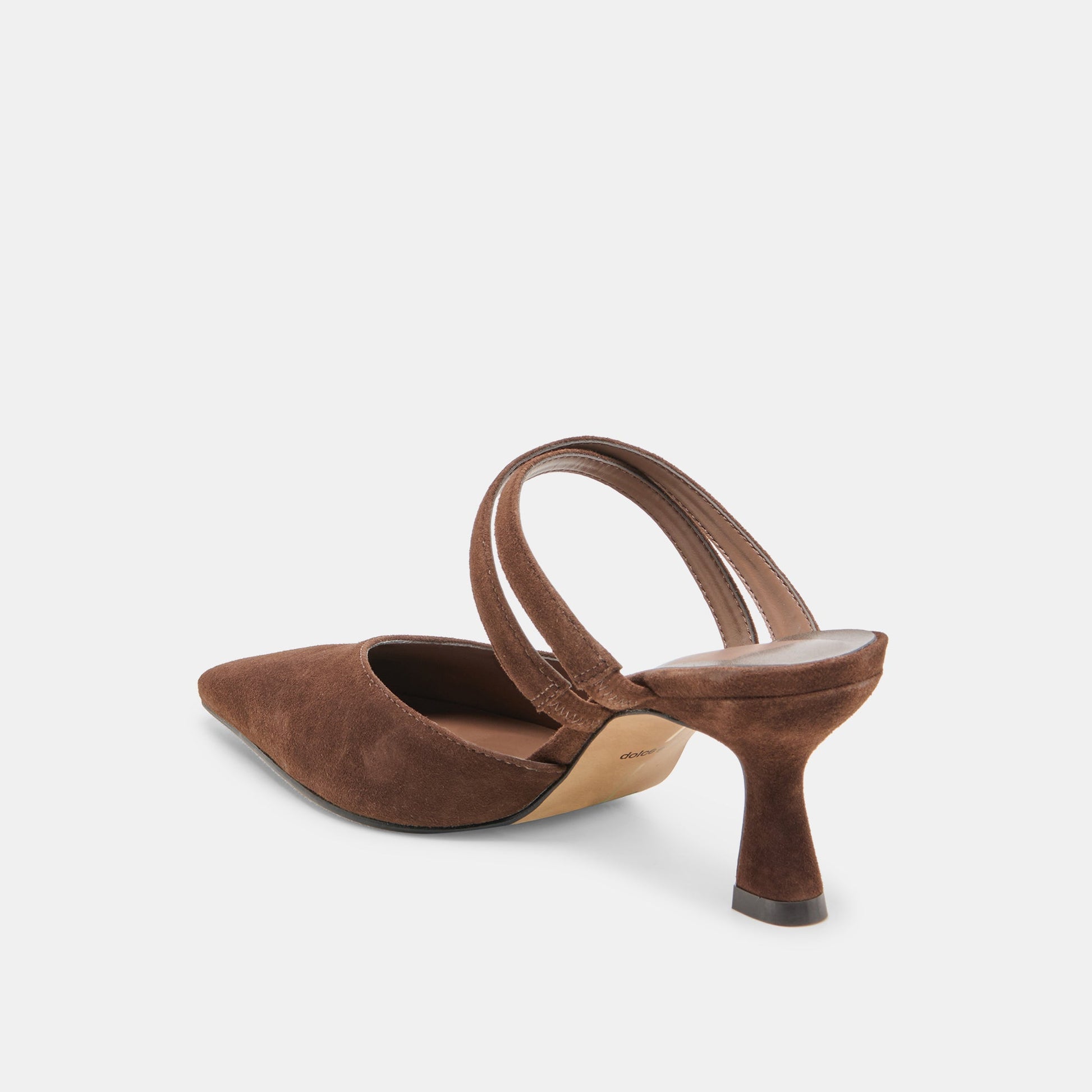Linore Dk Brown Suede Heels Dolce Vita