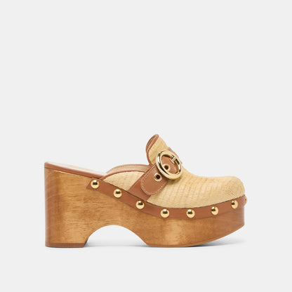 Debrah Lt Natural Raffia Clogs Dolce Vita