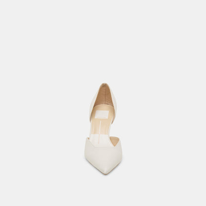 ELOY HEELS WHITE LEATHER Dolce Vita