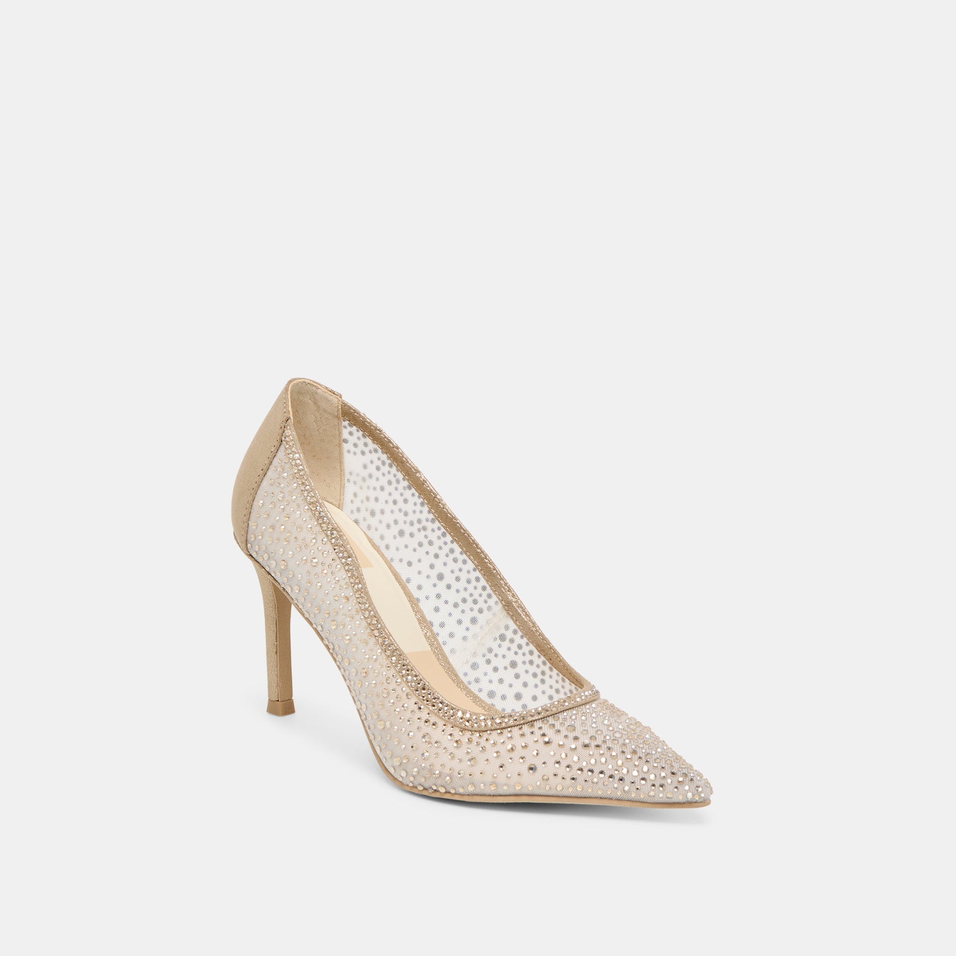 Kashe Crystal Lt Gold Mesh Heels Dolce Vita