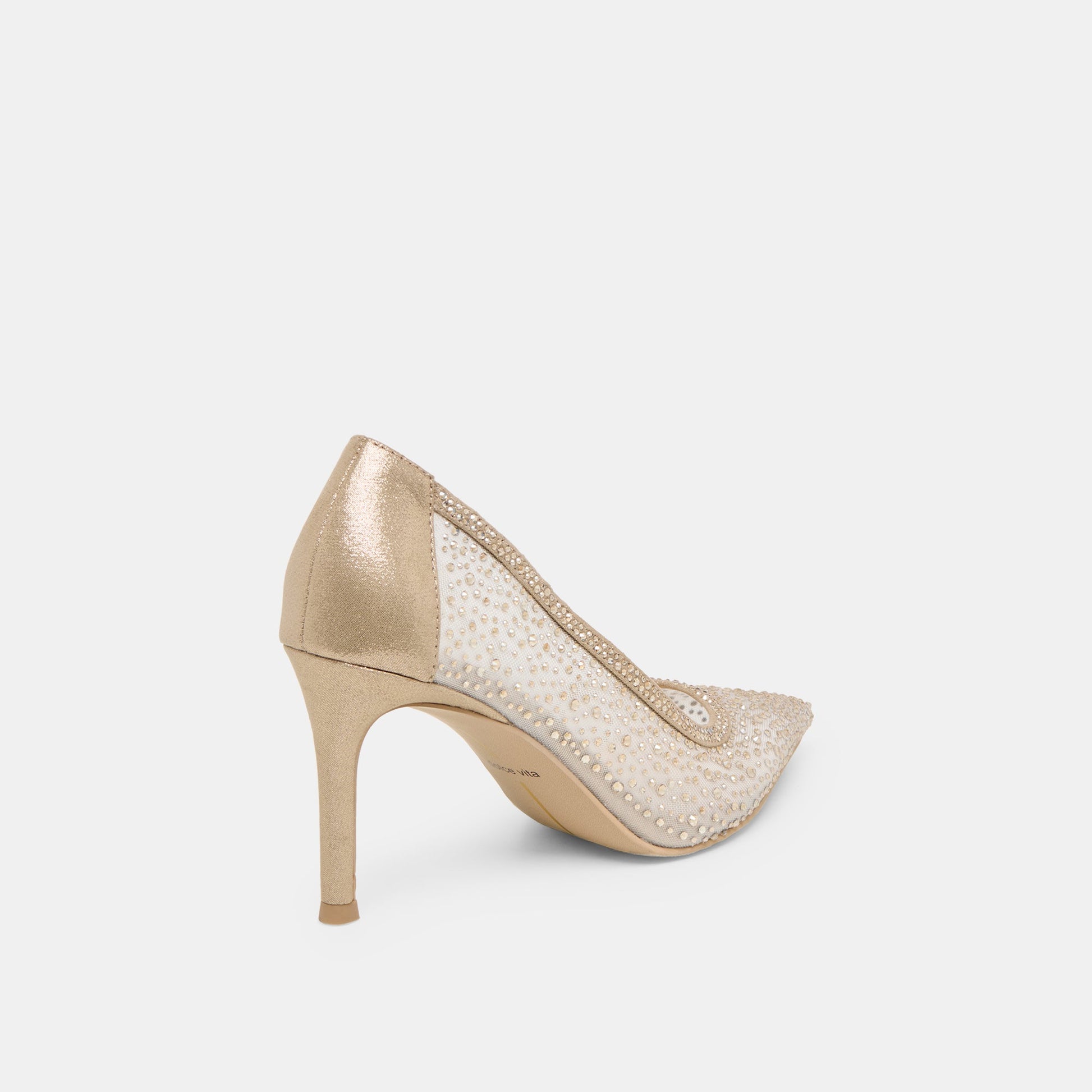 Kashe Crystal Lt Gold Mesh Heels Dolce Vita