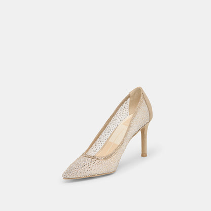 Kashe Crystal Lt Gold Mesh Heels Dolce Vita