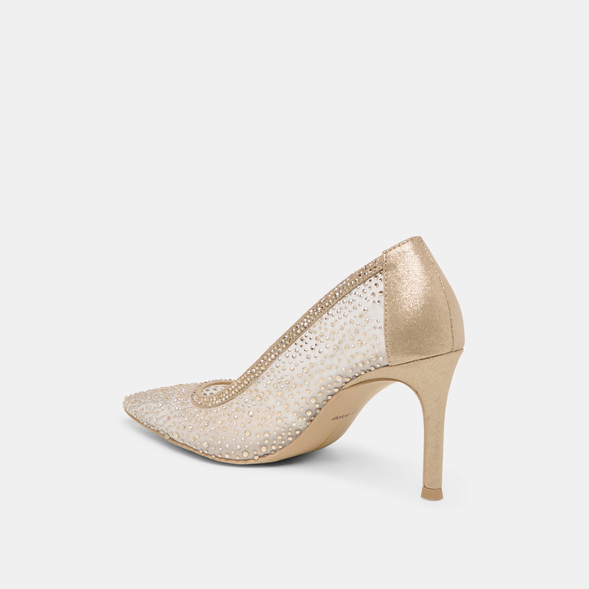Kashe Crystal Lt Gold Mesh Heels Dolce Vita
