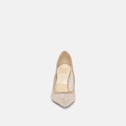 Kashe Crystal Lt Gold Mesh Heels Dolce Vita