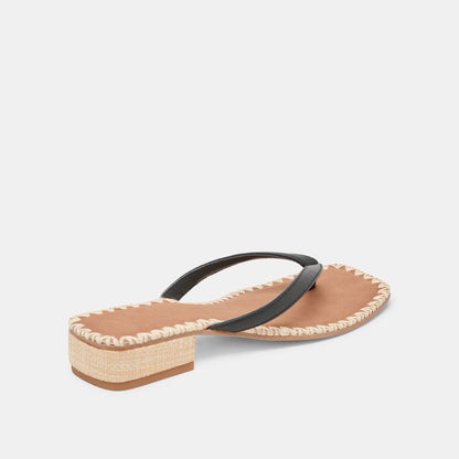 BARTY SANDALS BLACK LEATHER Dolce Vita