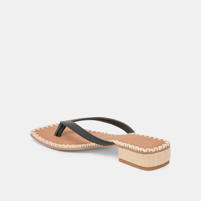 BARTY SANDALS BLACK LEATHER Dolce Vita