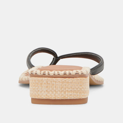 BARTY SANDALS BLACK LEATHER Dolce Vita