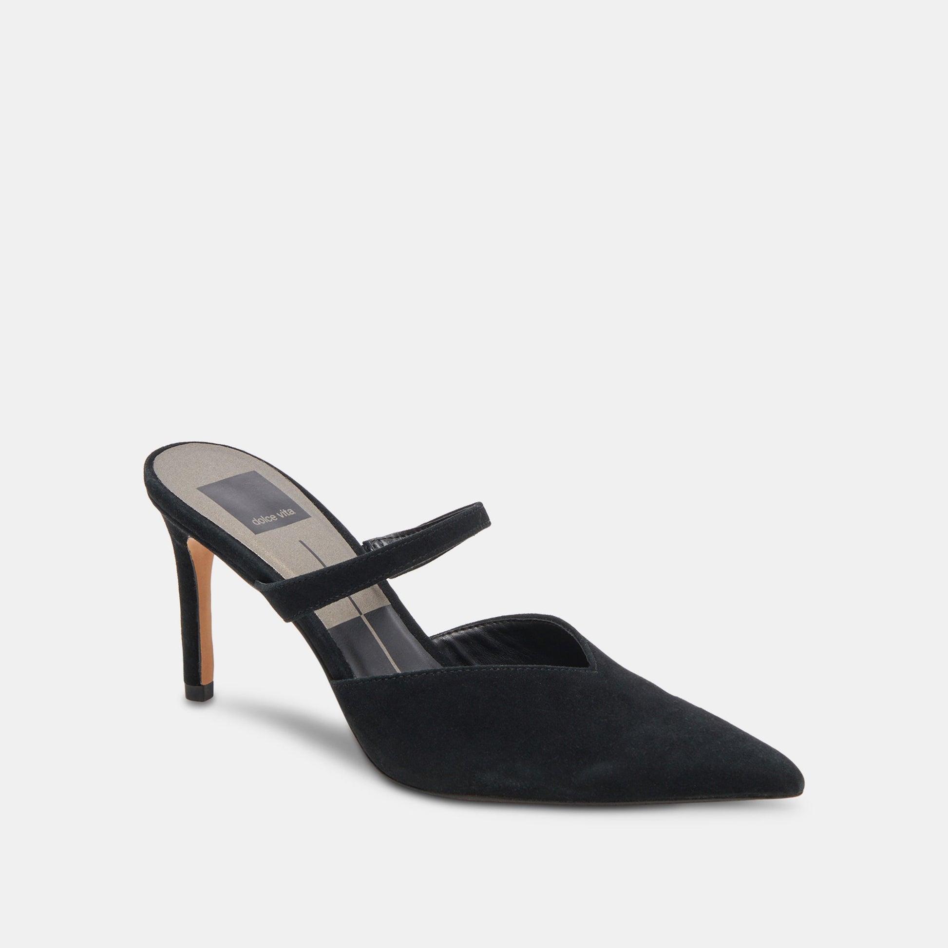 KANIKA WIDE HEELS ONYX SUEDE Dolce Vita