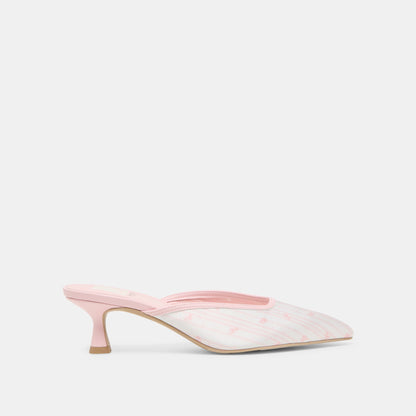 Cleo X Byrdie Gold Pink Floral Satin Heels Dolce Vita