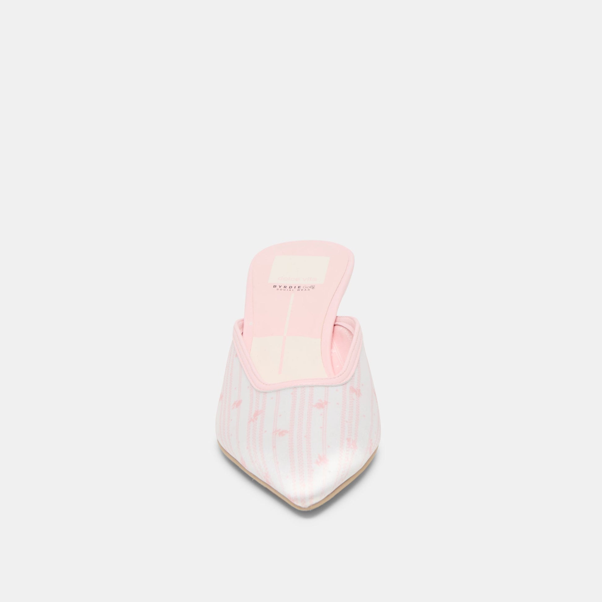 Cleo X Byrdie Gold Pink Floral Satin Heels Dolce Vita