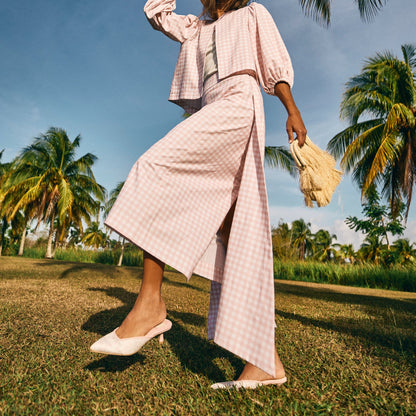 Cleo X Byrdie Gold Pink Floral Satin Heels Dolce Vita