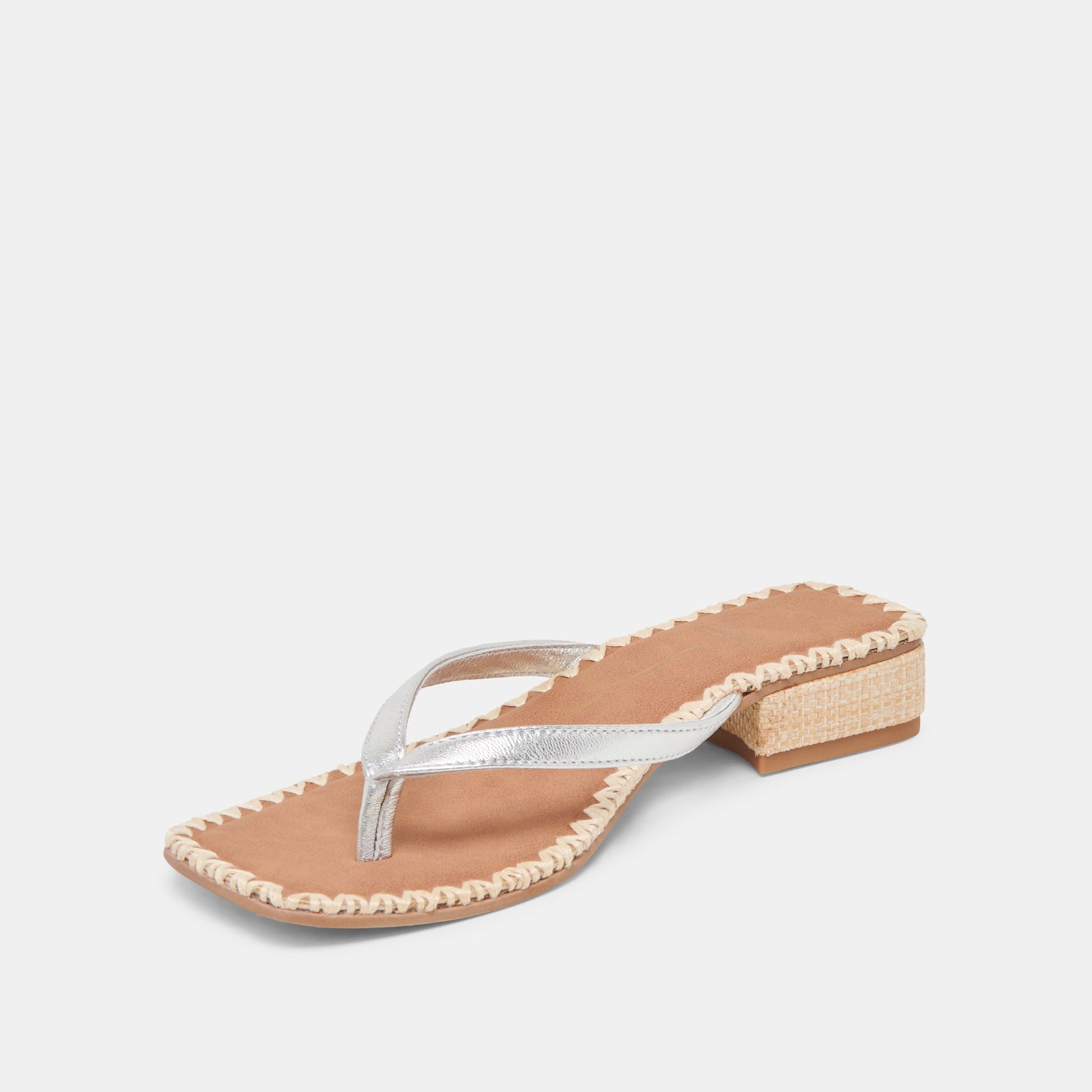 BARTY SANDALS SILVER METALLIC LEATHER Dolce Vita
