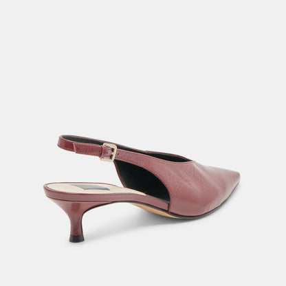 Alenna Oxblood Crinkle Heels Dolce Vita