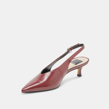 Alenna Oxblood Crinkle Heels Dolce Vita