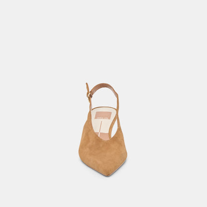 Alenna Lt Brown Suede Heels Dolce Vita