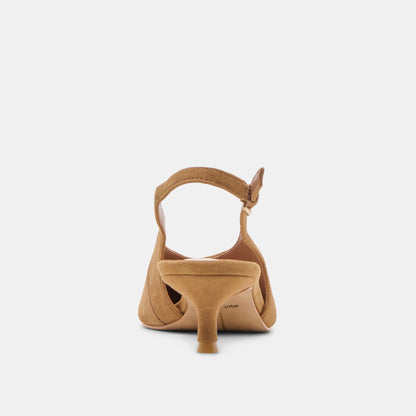 Alenna Lt Brown Suede Heels Dolce Vita