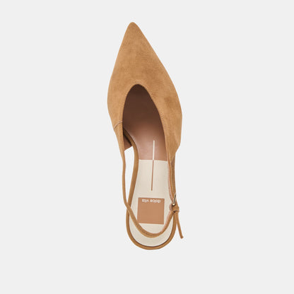 Alenna Lt Brown Suede Heels Dolce Vita