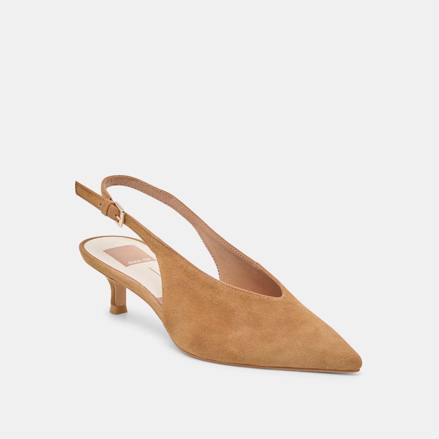 Alenna Lt Brown Suede Heels Dolce Vita