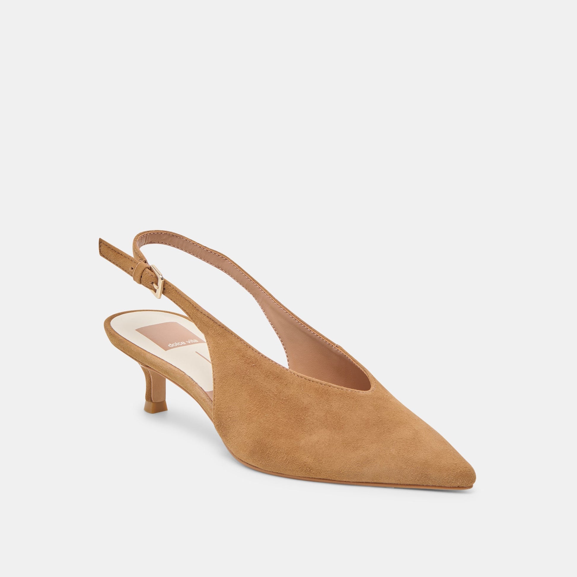 Alenna Lt Brown Suede Heels Dolce Vita
