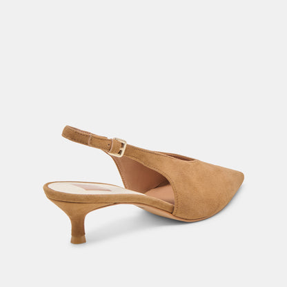 Alenna Lt Brown Suede Heels Dolce Vita