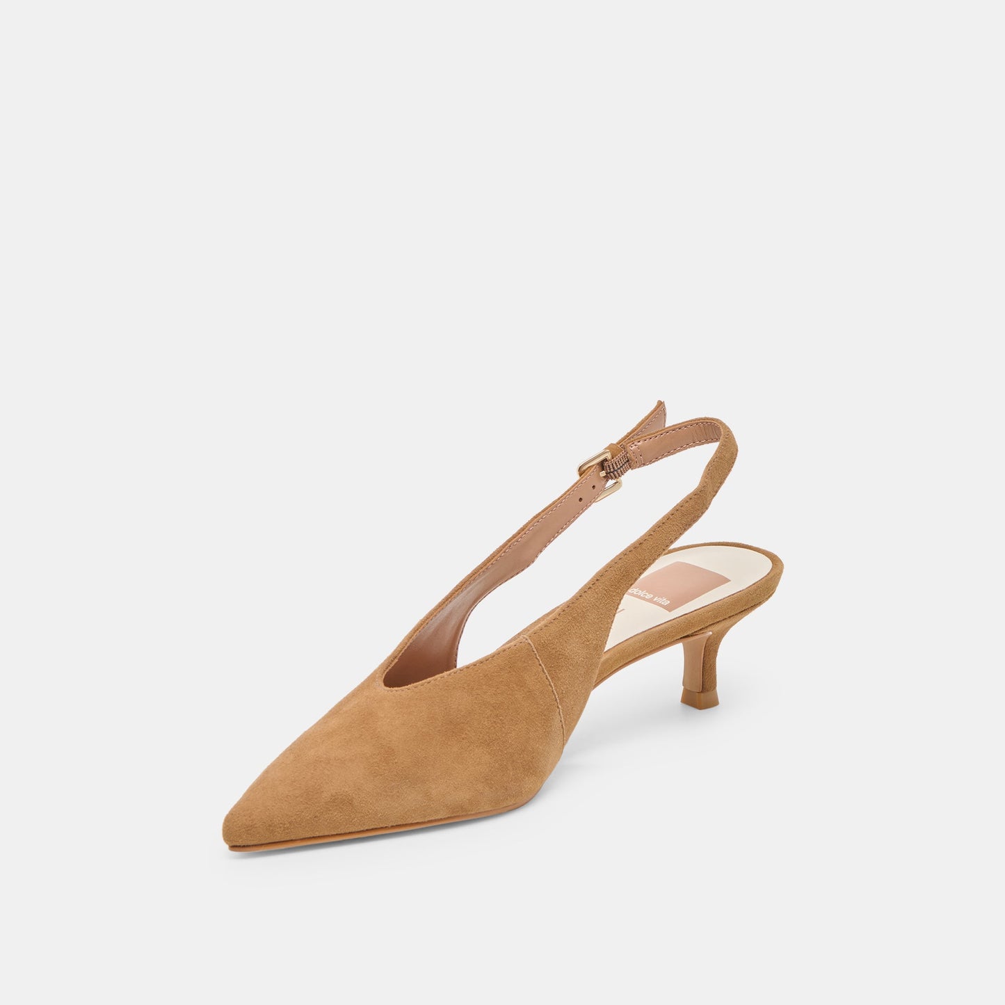Alenna Lt Brown Suede Heels Dolce Vita