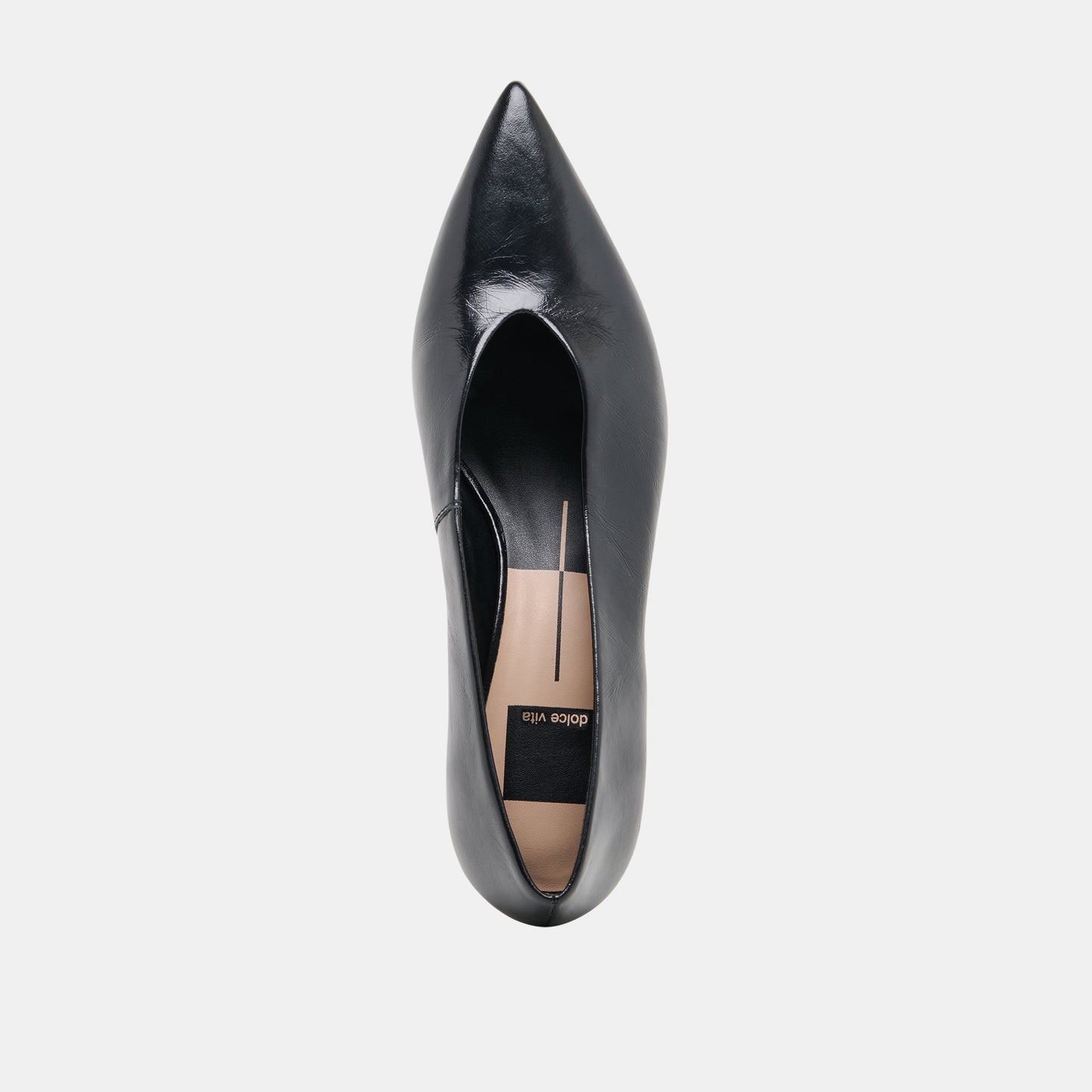 ALWYN HEELS MIDNIGHT CRINKLE PATENT Dolce Vita