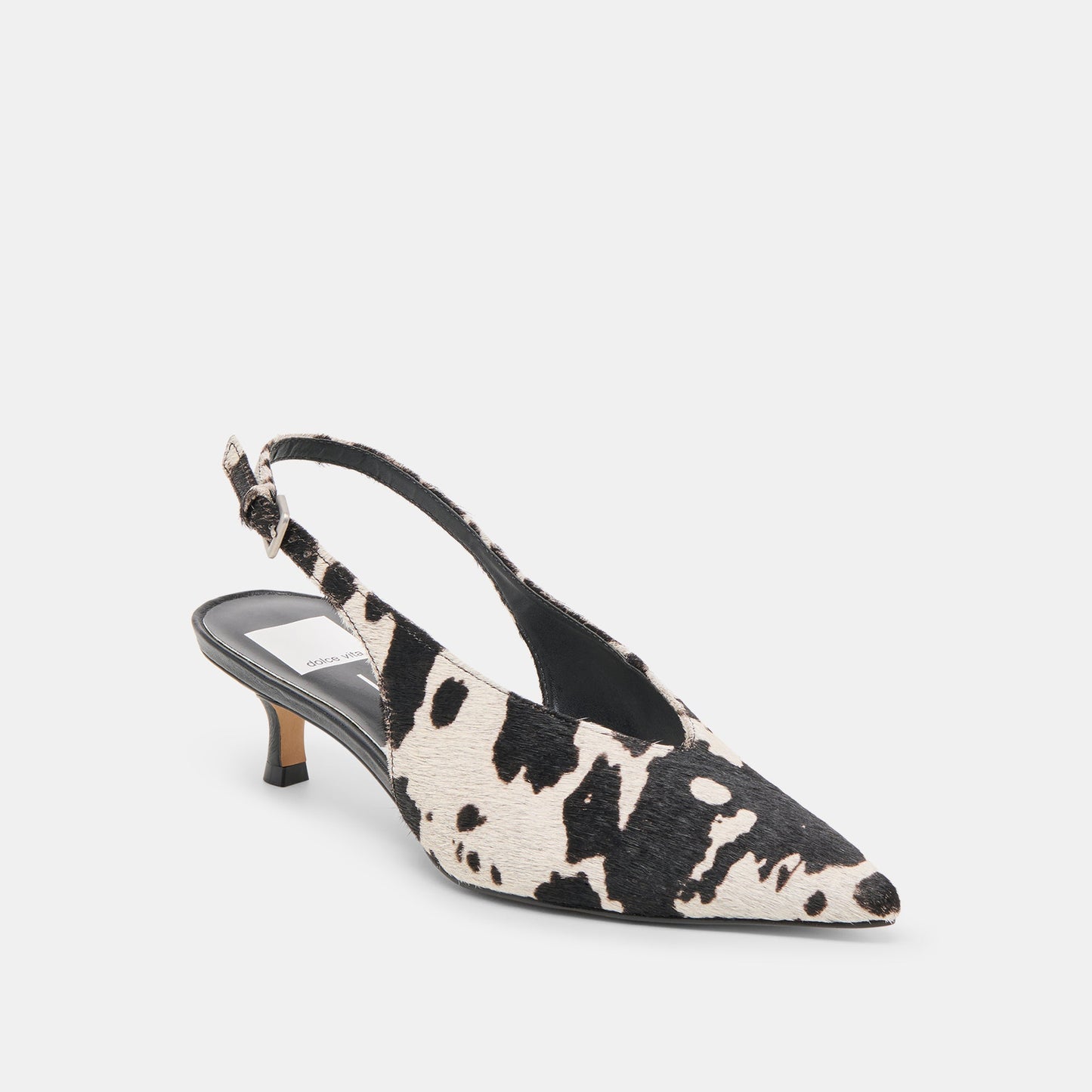 Alenna Black White Taurus Calf Hair Heels Dolce Vita