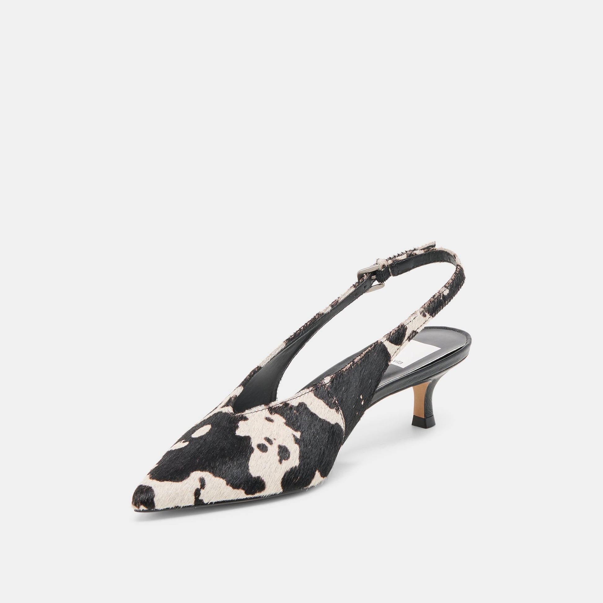 Alenna Black White Taurus Calf Hair Heels Dolce Vita