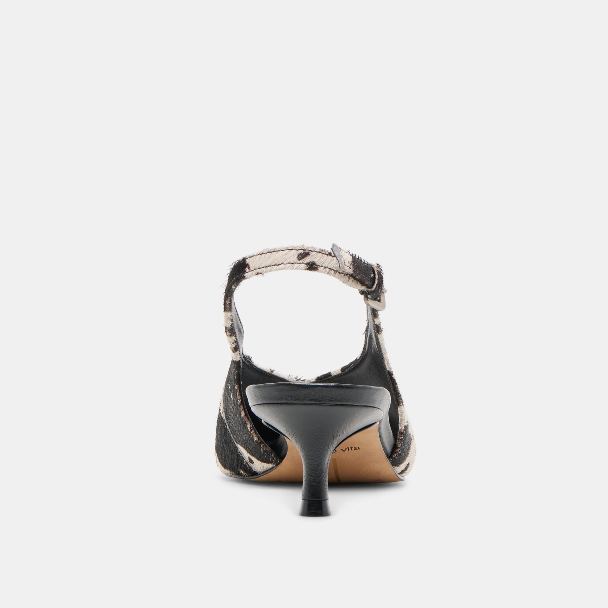 Alenna Black White Taurus Calf Hair Heels Dolce Vita