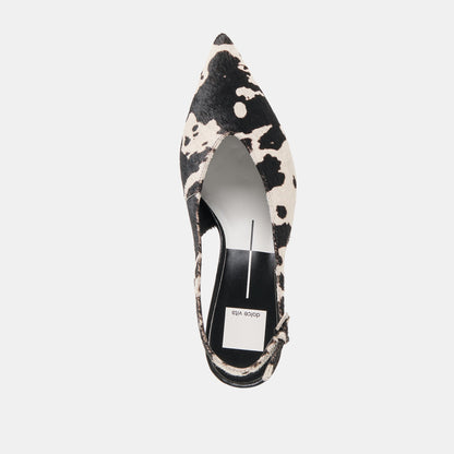 Alenna Black White Taurus Calf Hair Heels Dolce Vita