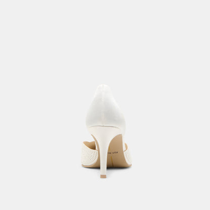 Eloy Pearl Off White Satin Heels Dolce Vita