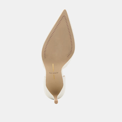 Eloy Pearl Off White Satin Heels Dolce Vita