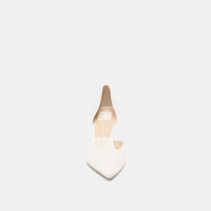 Eloy Pearl Off White Satin Heels Dolce Vita