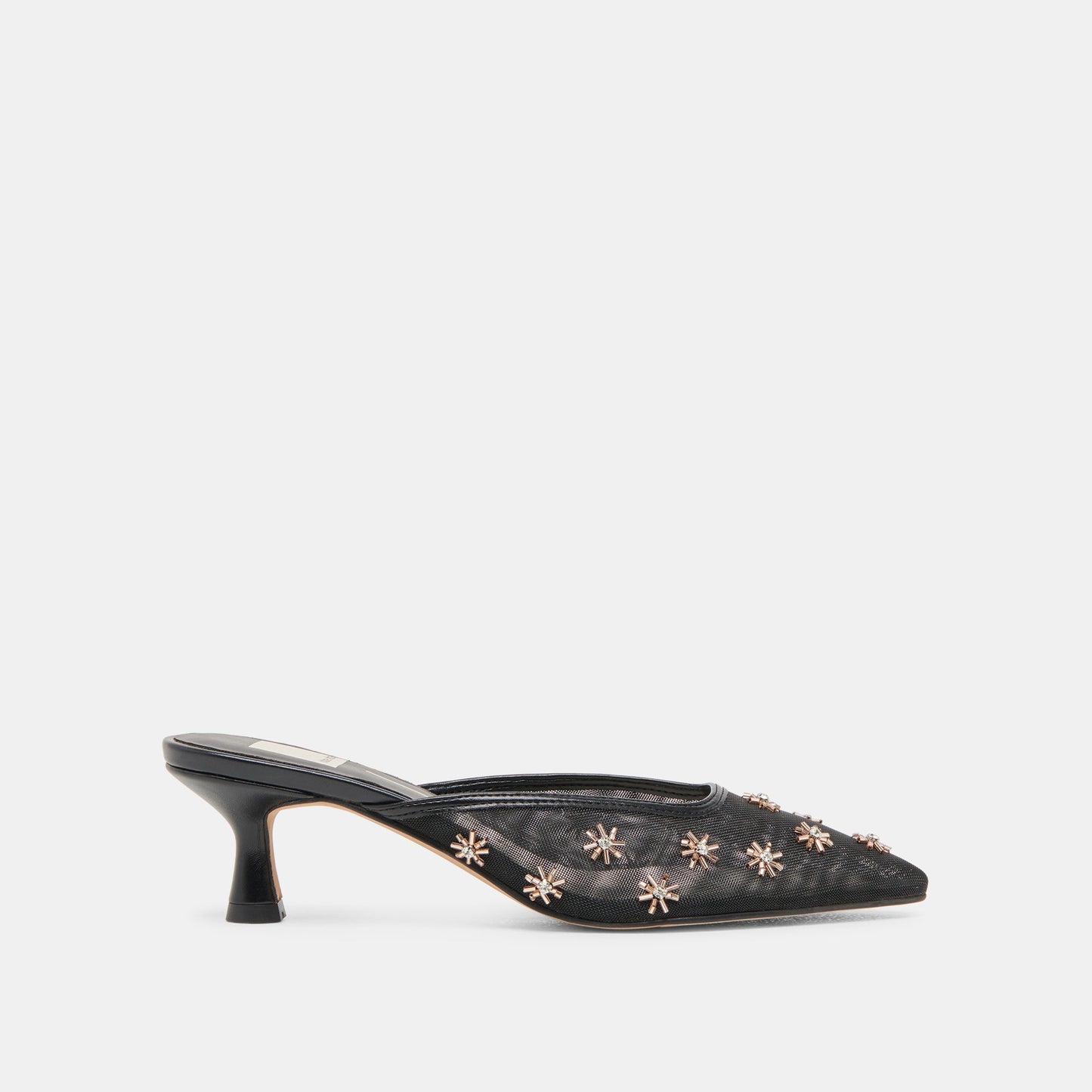 CLARA WIDE HEELS BLACK MESH Dolce Vita