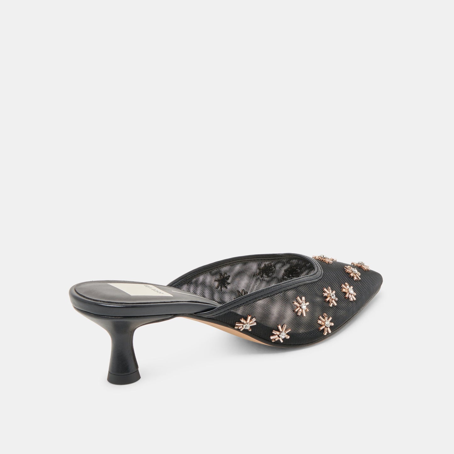 CLARA WIDE HEELS BLACK MESH Dolce Vita