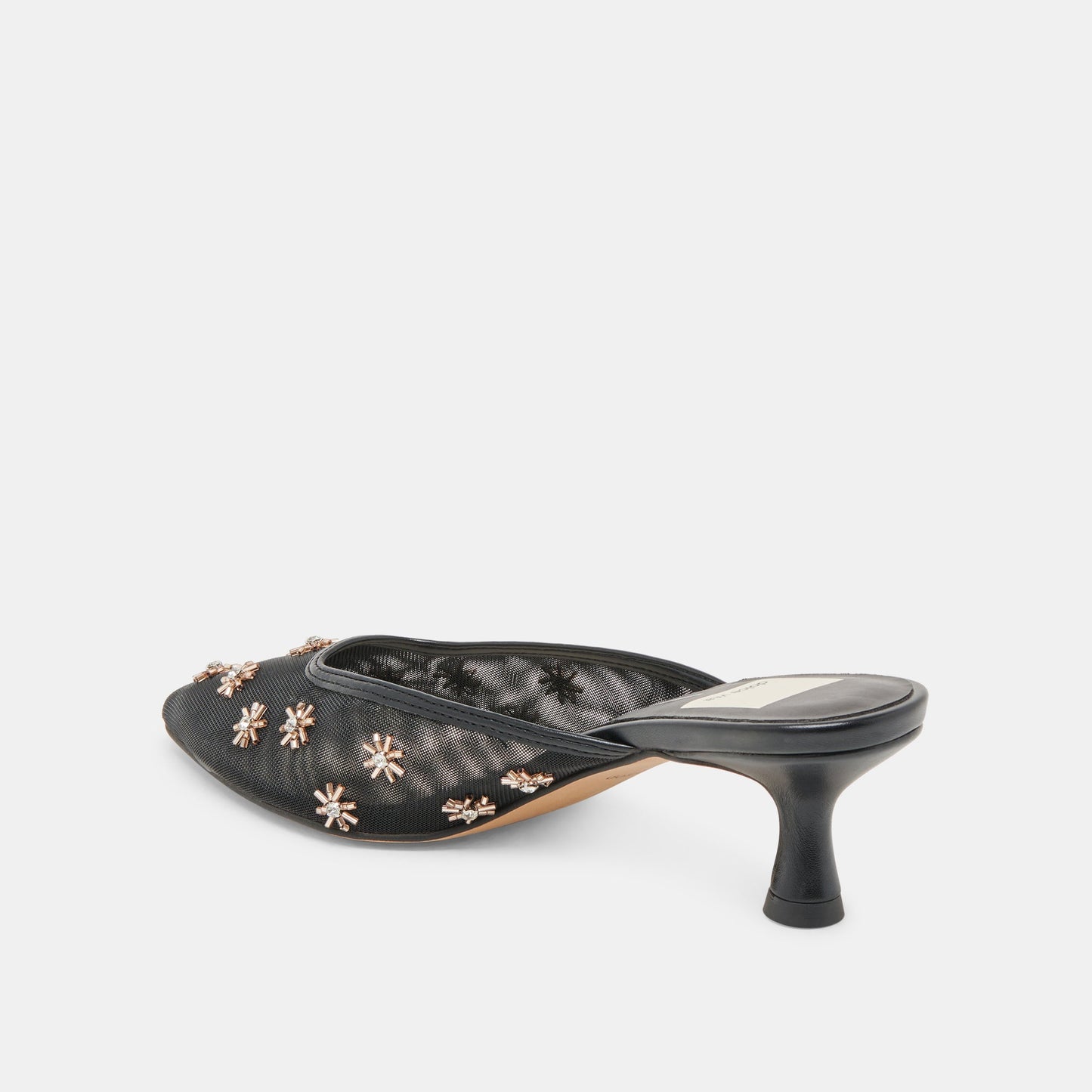 CLARA WIDE HEELS BLACK MESH Dolce Vita