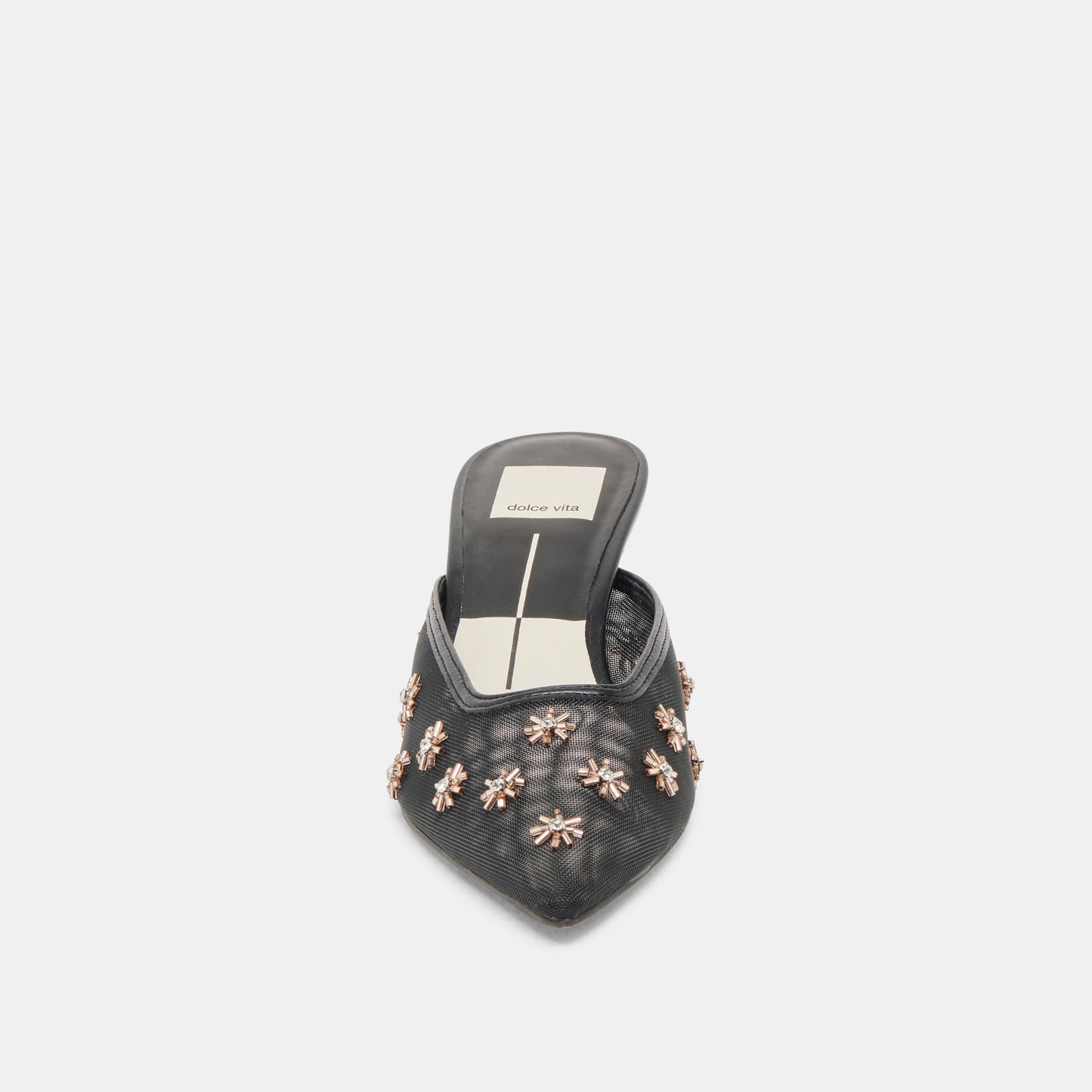 CLARA WIDE HEELS BLACK MESH Dolce Vita