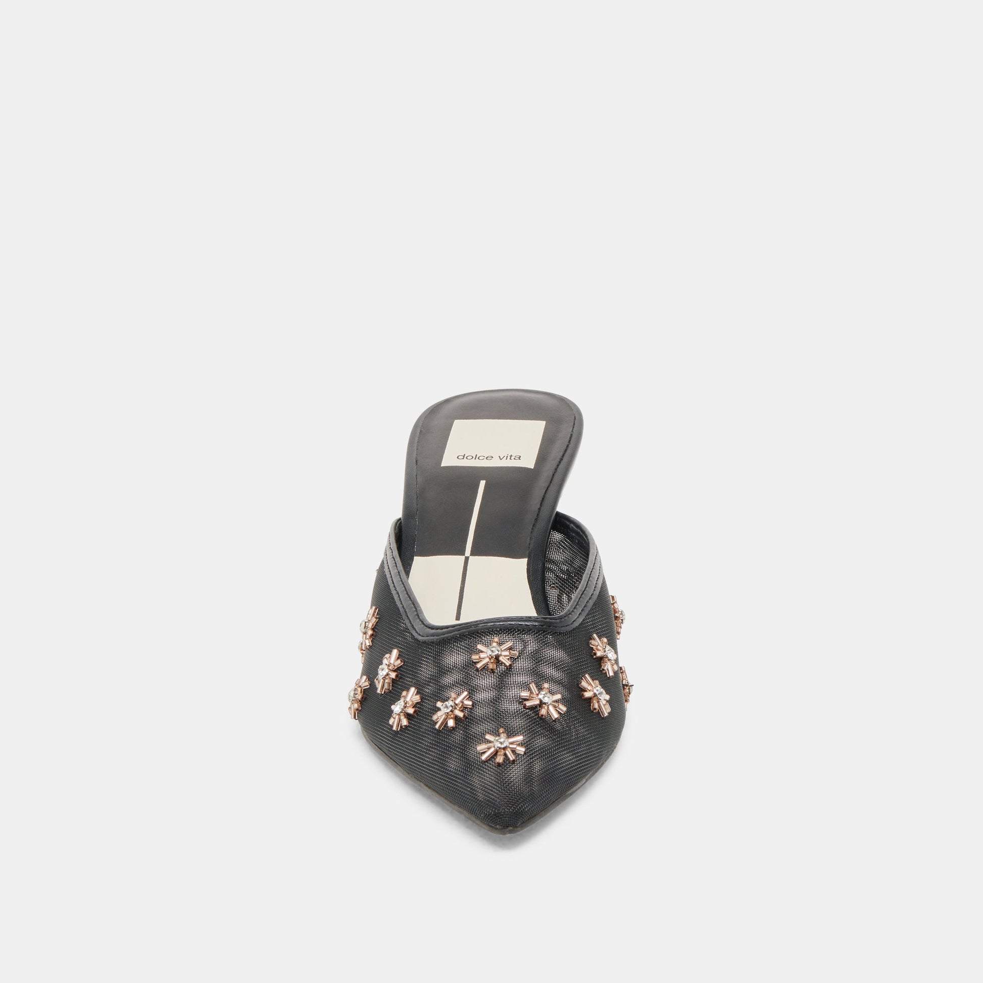 CLARA WIDE HEELS BLACK MESH Dolce Vita
